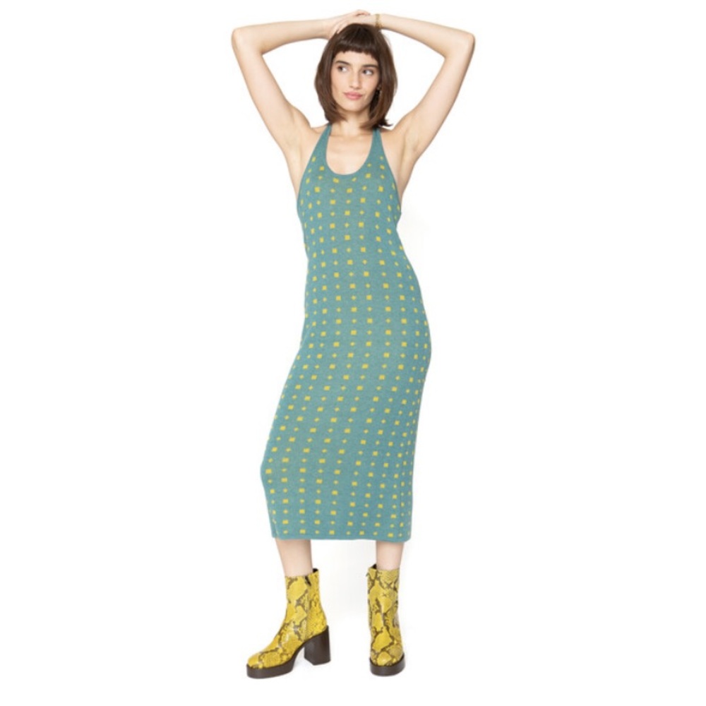 Patterned Halter Sweater Dress